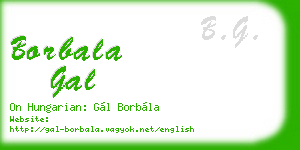 borbala gal business card