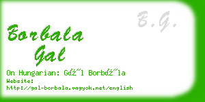 borbala gal business card